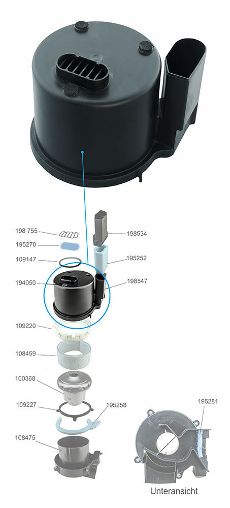 картинка Корпус двигуна пилососа Thomas (198547) Інтернет-магазин THOMAS